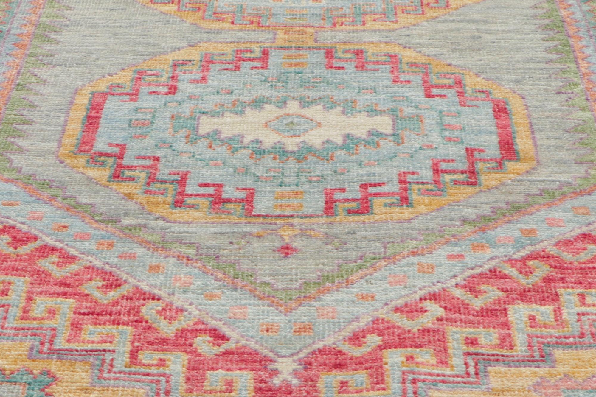 New Modern Colorful Oushak Carpet with Transitional Style For Sale 3