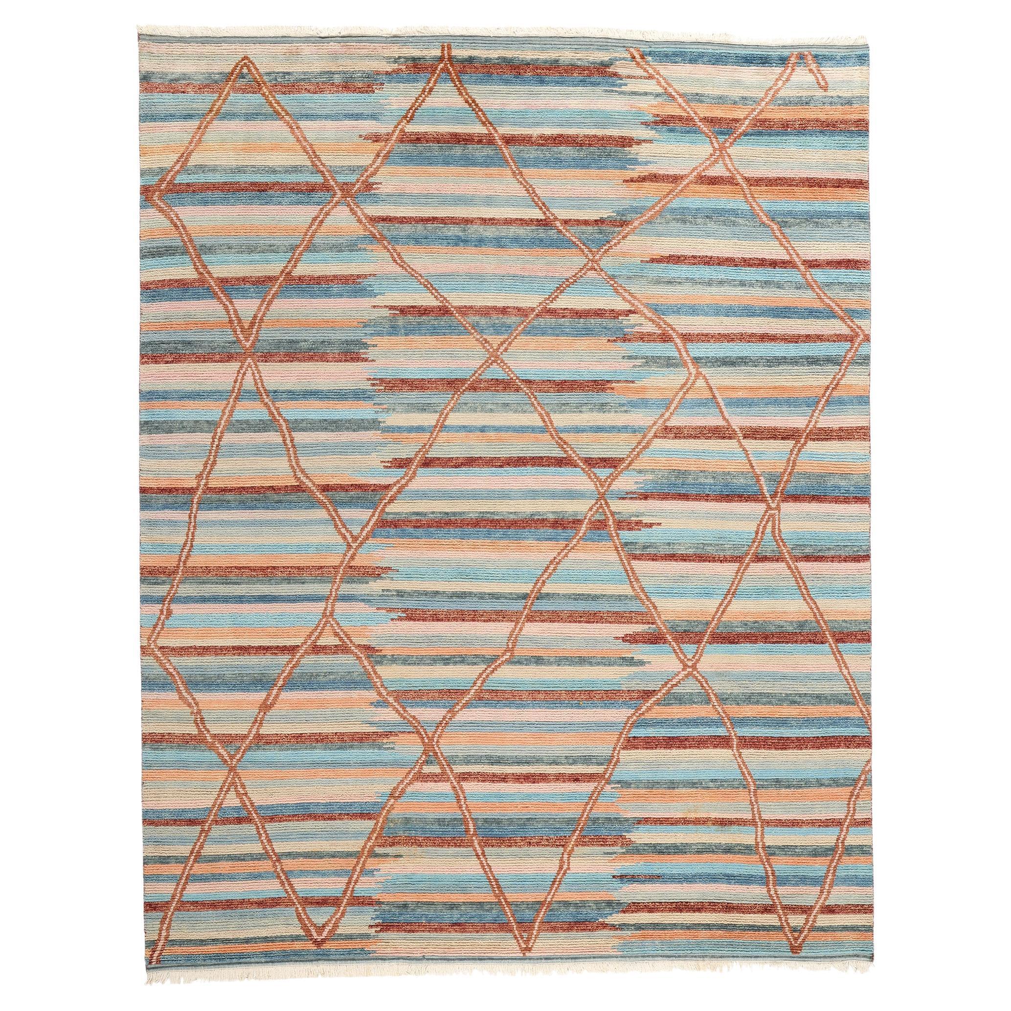 Nouveau tapis marocain moderne Sahara Echoes, 09'06 x 12'00