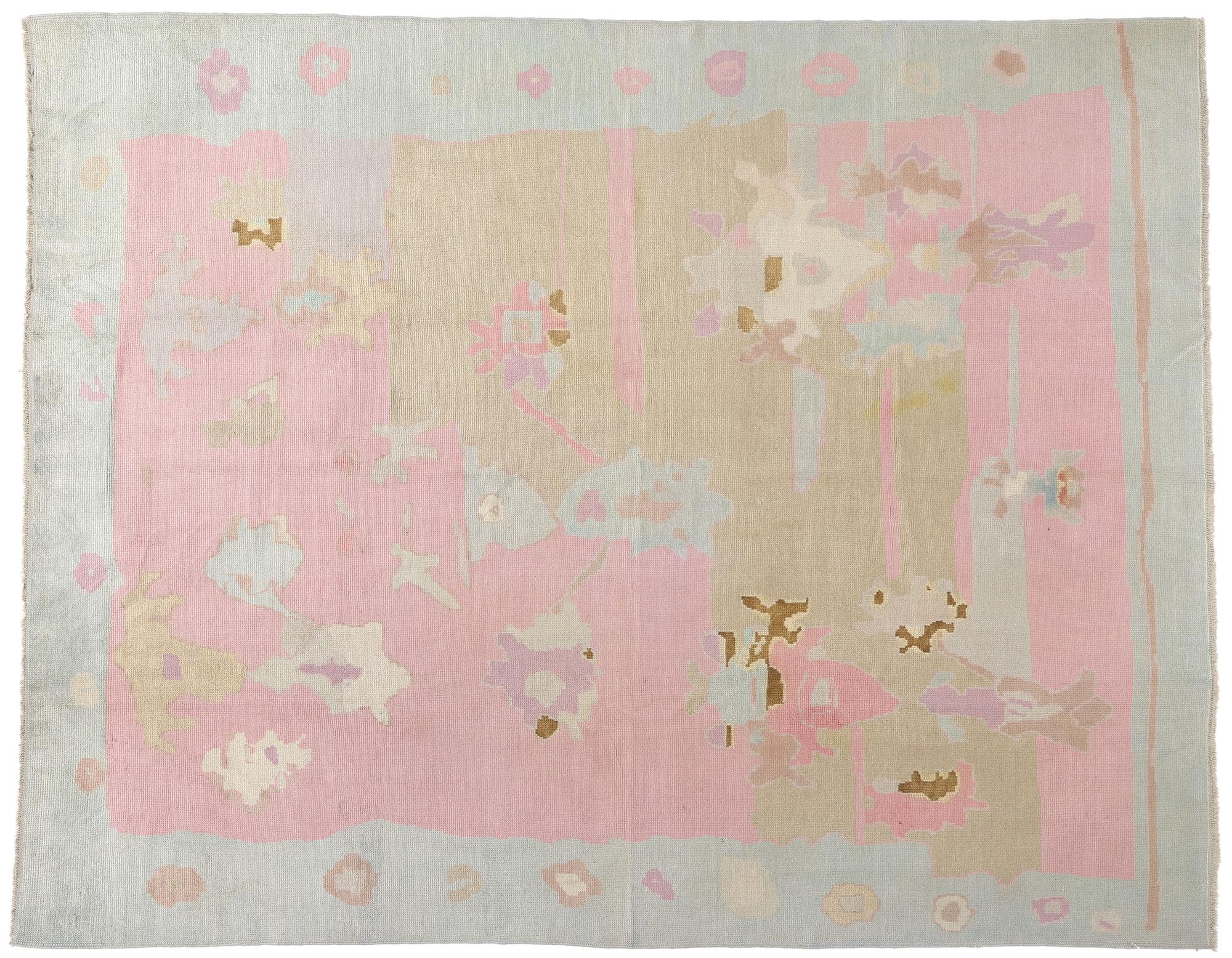 Nuovo tappeto turco Oushak colorato, l'Eleganza contemporanea incontra lo stile bohémien in vendita 2