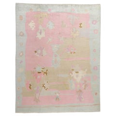 New Colorful Turkish Oushak Carpet, Contemporary Elegance Meets Bohemian Style