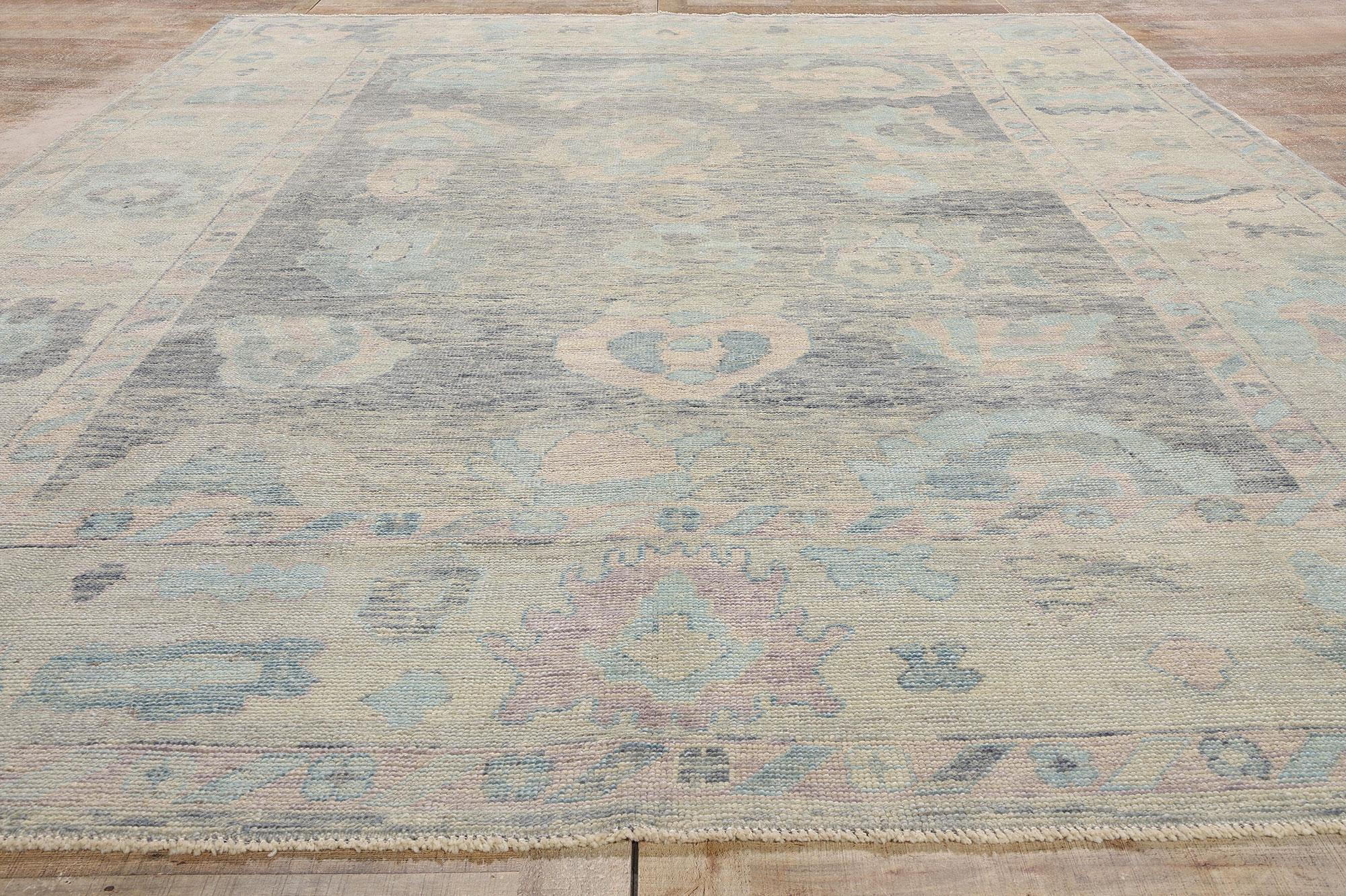 Nuovo tappeto turco colorato Oushak moderno con stile contemporaneo in vendita 1