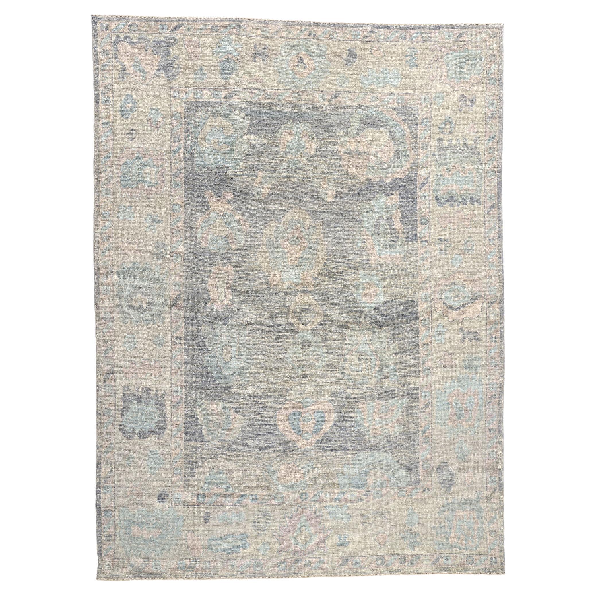 New Colorful Turkish Oushak Modern Carpet with Contemporary Style