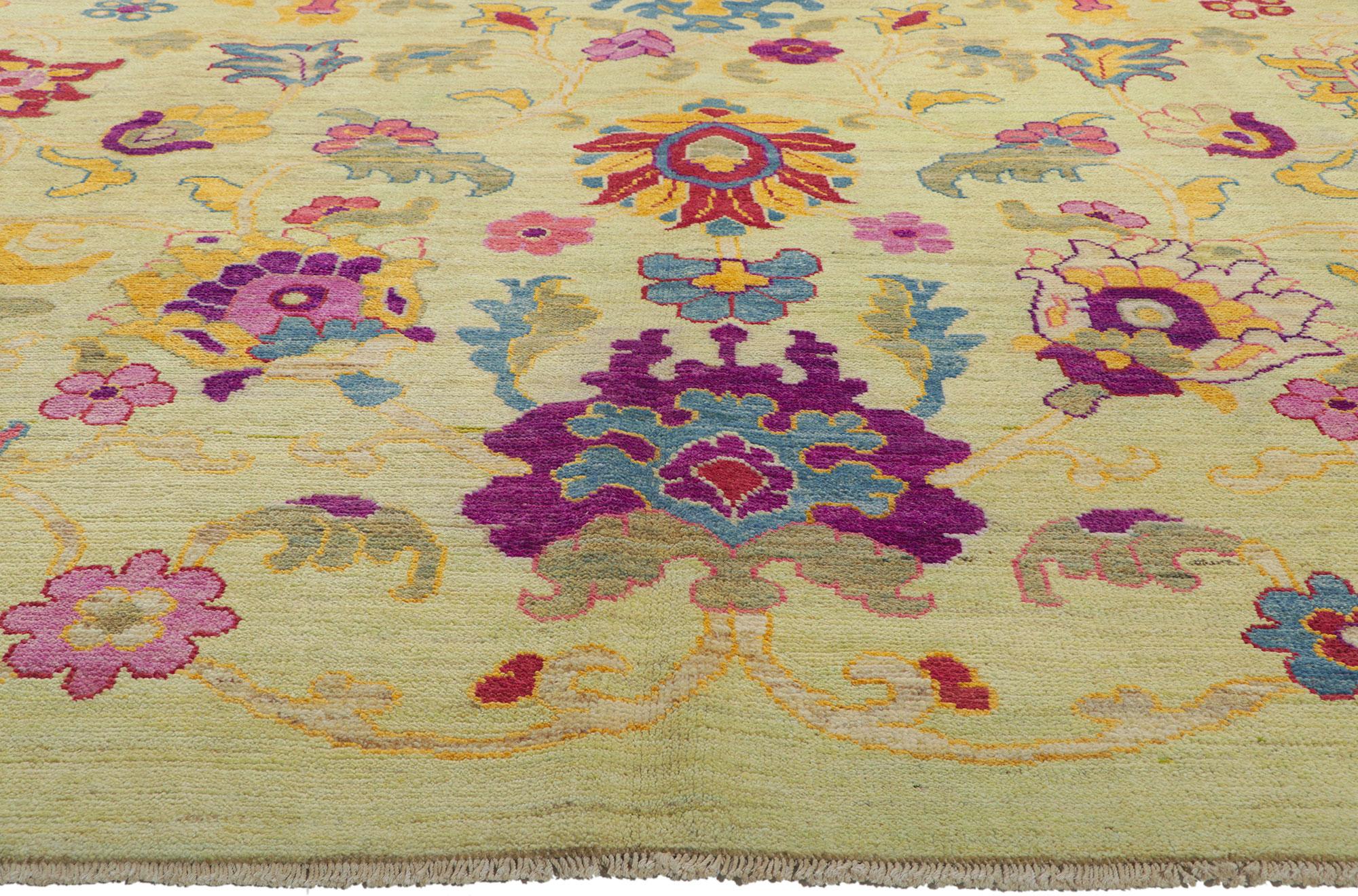 New Colorful Turkish Oushak Rug For Sale 1