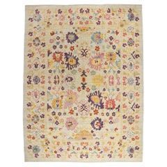 New Colorful Turkish Oushak Rug with Modern Contemporary Style (Nouveau tapis turc Oushak coloré de style moderne et contemporain)