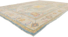 New Colorful Turkish Oushak Rug with Modern Style