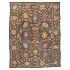 New Colorful Turkish Oushak Rug with Modern Style