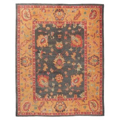 Neuer farbenfroher türkischer Oushak-Teppich mit modernem Stil