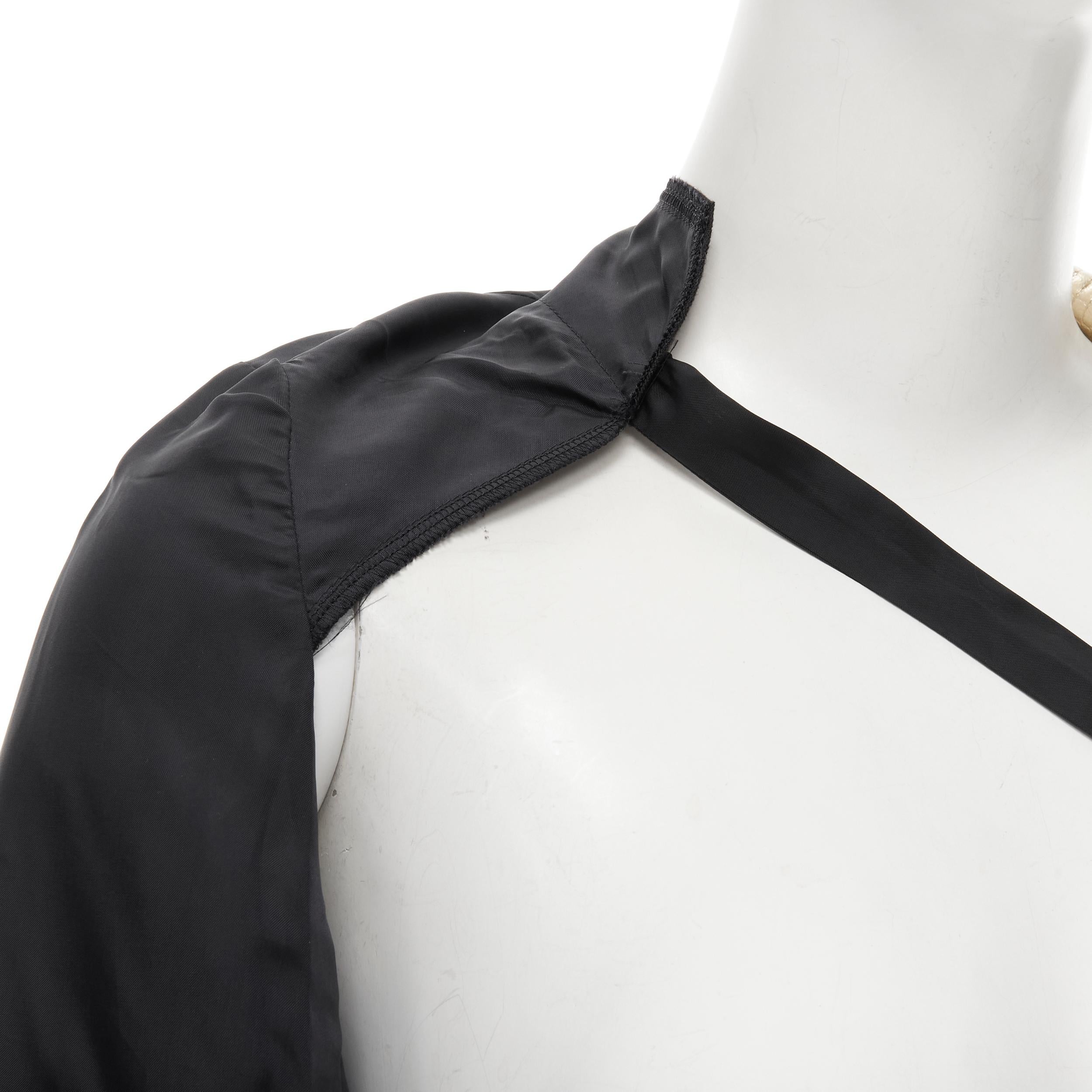 Women's new COMME DES GARCONS 2011 gold pleated harness tie asymmetric open jacket S For Sale