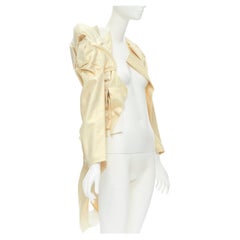 Used new COMME DES GARCONS 2012 gold coated cotton ruffle deconstructed bundled coat