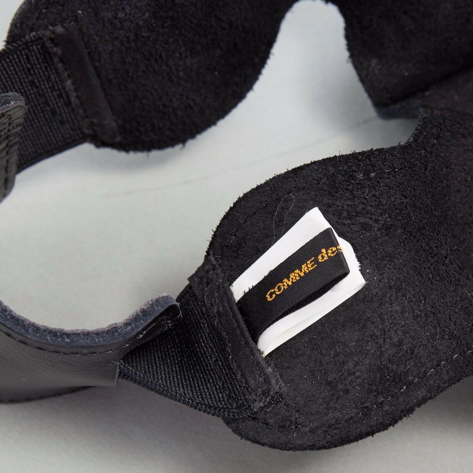 new COMME DES GARCONS SS14 rare black structured padded leather shoe cover 5