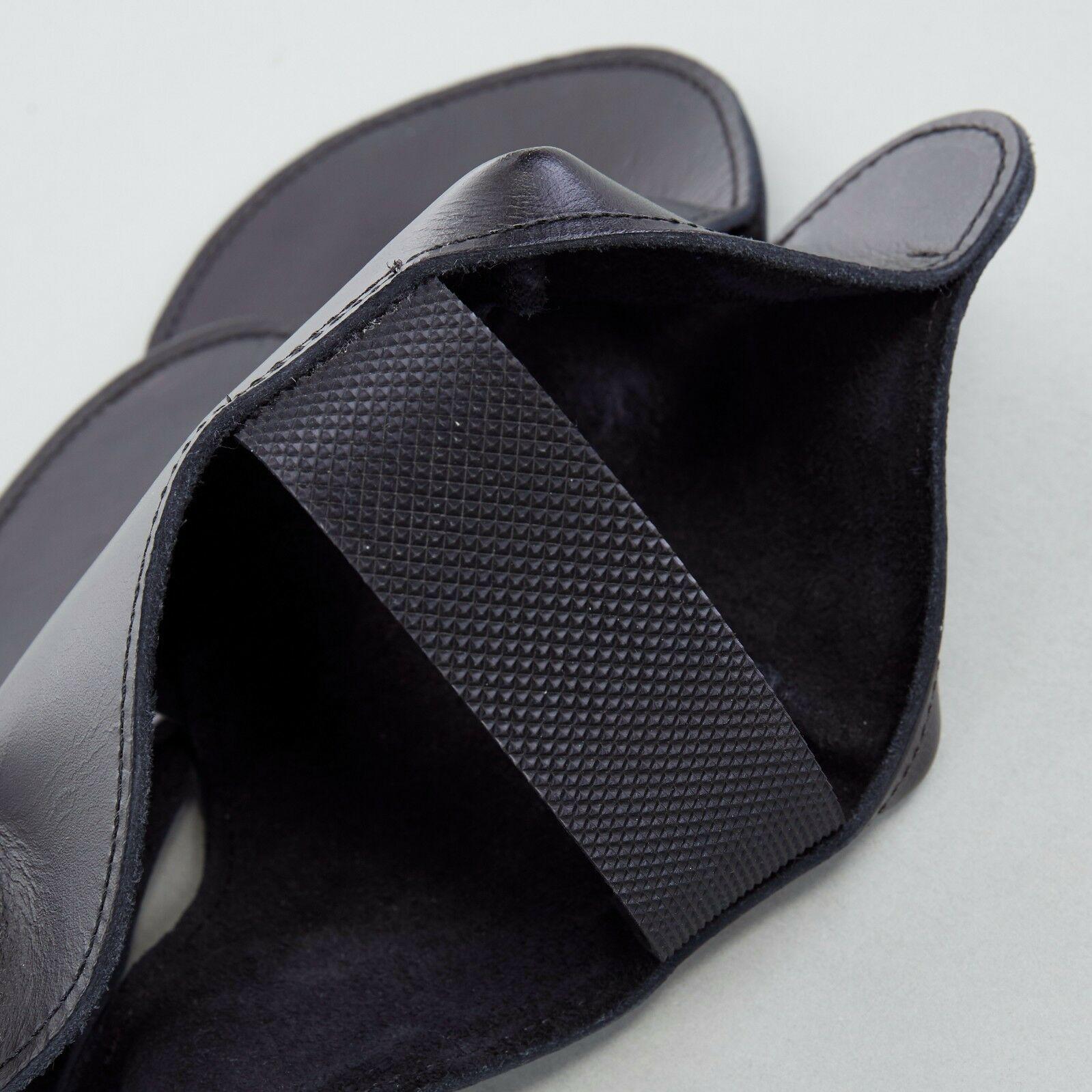 new COMME DES GARCONS SS14 rare black structured padded leather shoe cover 2