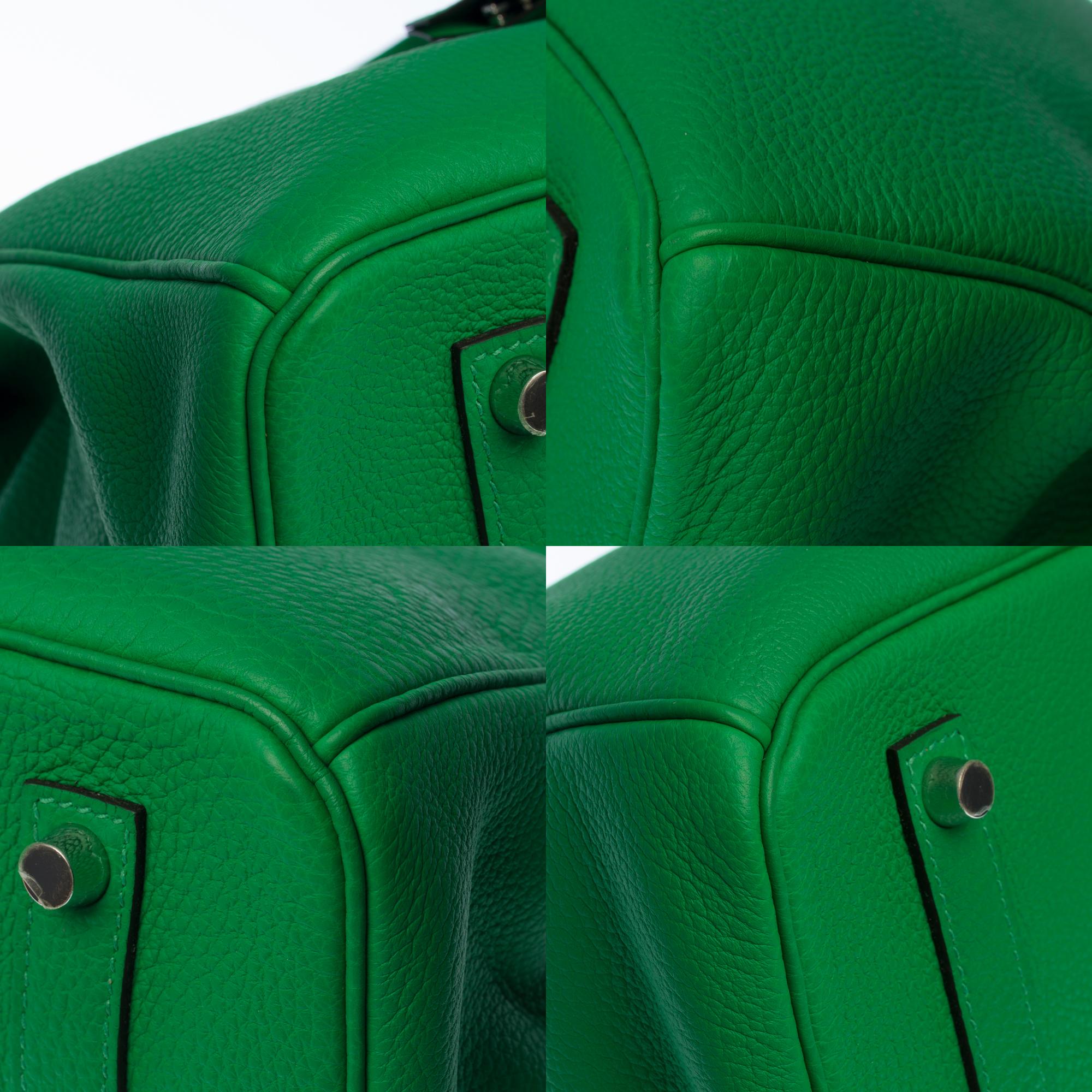 New Condition Hermès Birkin 35 handbag in Vert Bamboo Togo leather, SHW 5