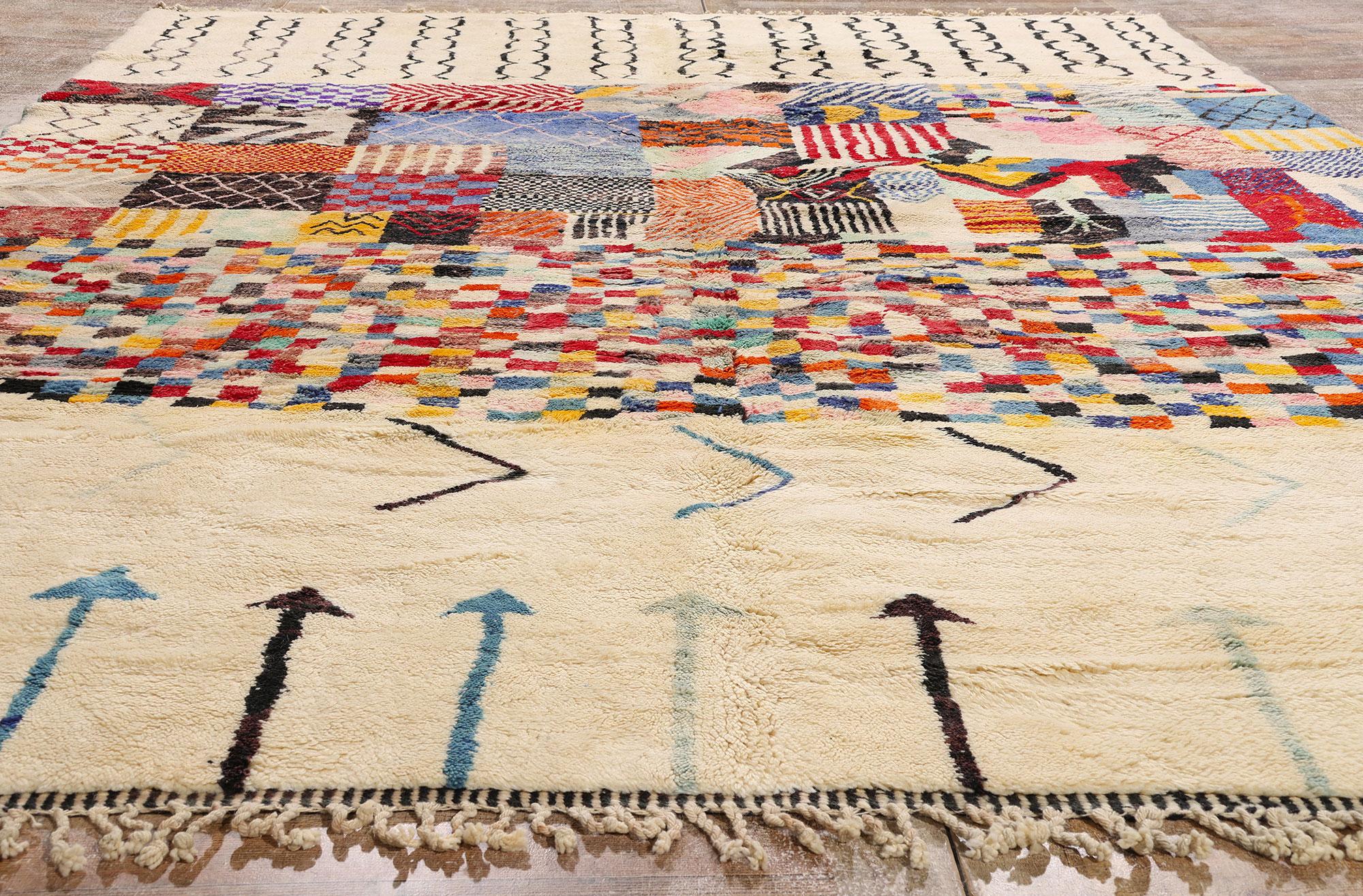 New Modern Bauhaus Berber Beni Mrirt Moroccan Rug Inspired by Gunta Stölzl In New Condition For Sale In Dallas, TX