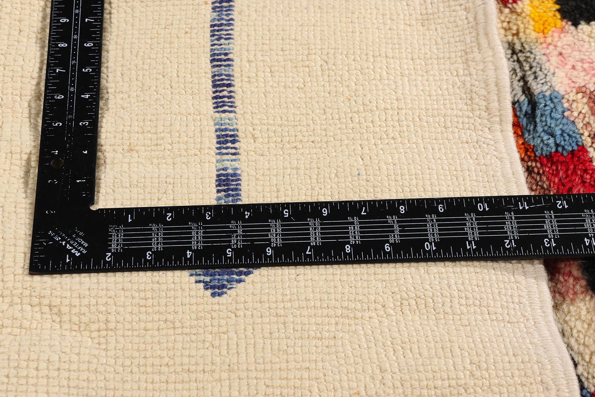 New Modern Bauhaus Berber Beni Mrirt Moroccan Rug Inspired by Gunta Stölzl For Sale 1