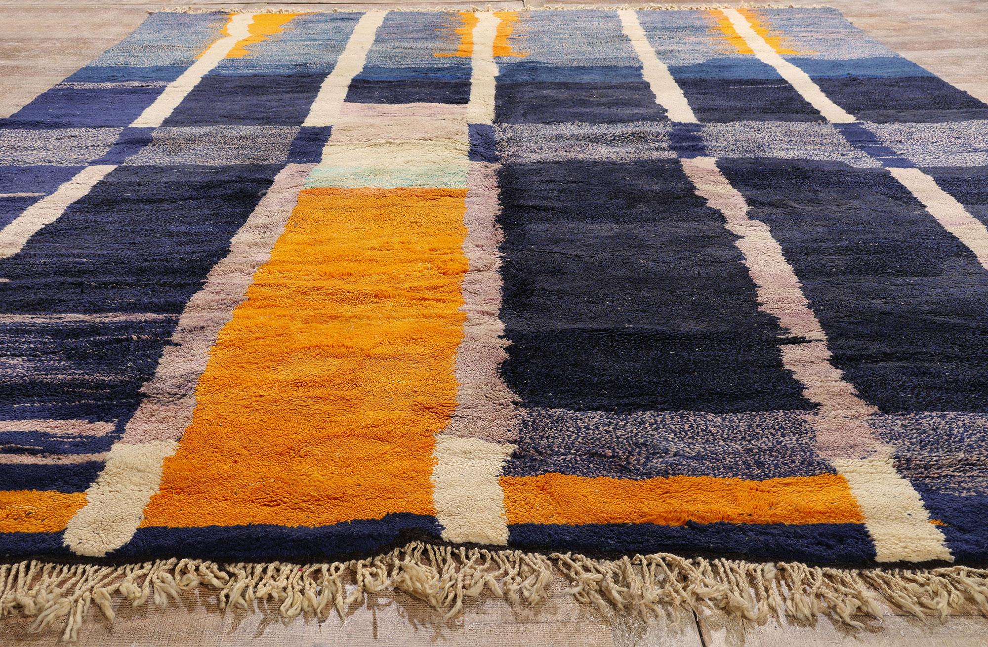 New Modern Abstract Berber Beni Mrirt Moroccan Rug with Expressionist Style For Sale 1