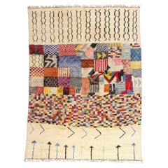 New Modern Bauhaus Berber Beni Mrirt Moroccan Rug Inspired by Gunta Stölzl