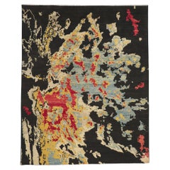 New Contemporary Abstract Expressionist Area Rug Inspired by Jackson Pollock