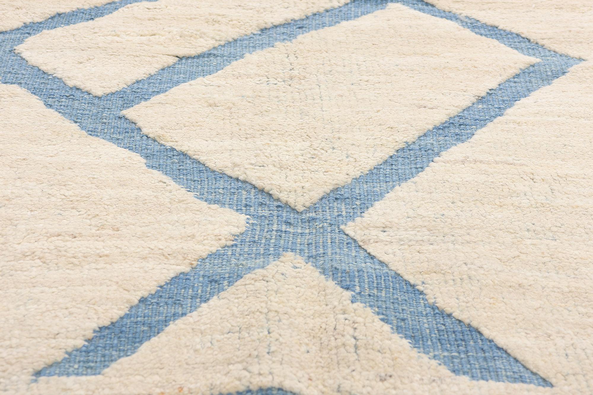 Wool New Contemporary Abstract Flow Moroccan Carpet with Expressionist Style For Sale