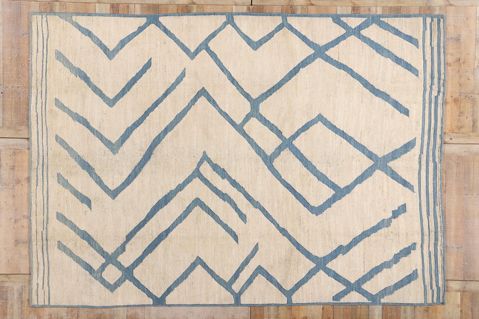 New Contemporary Abstract Flow Moroccan Carpet with Expressionist Style For Sale 2