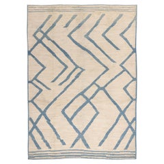 New Contemporary Abstract Flow Moroccan Carpet with Expressionist Style