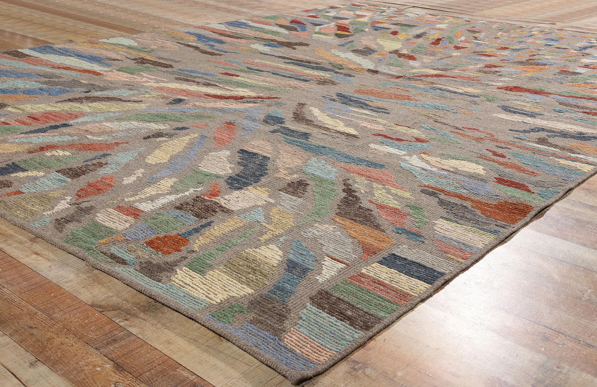 New Contemporary Abstract High Low Textured Carpet mit Modern Style (Ästhetizismus) im Angebot