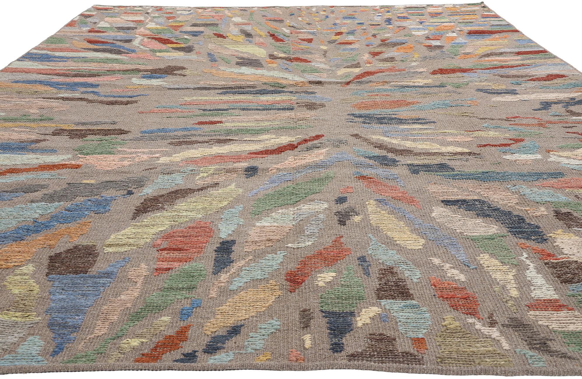 New Contemporary Abstract High Low Textured Carpet mit Modern Style (Indisch) im Angebot