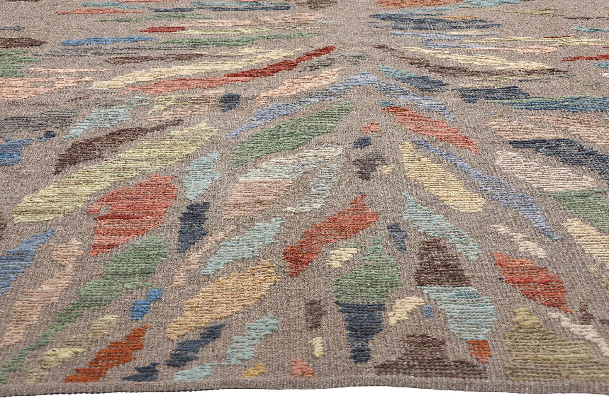New Contemporary Abstract High Low Textured Carpet mit Modern Style im Zustand „Neu“ im Angebot in Dallas, TX