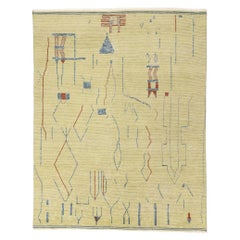 New Contemporary Abstract Moroccan Brutalist Rug