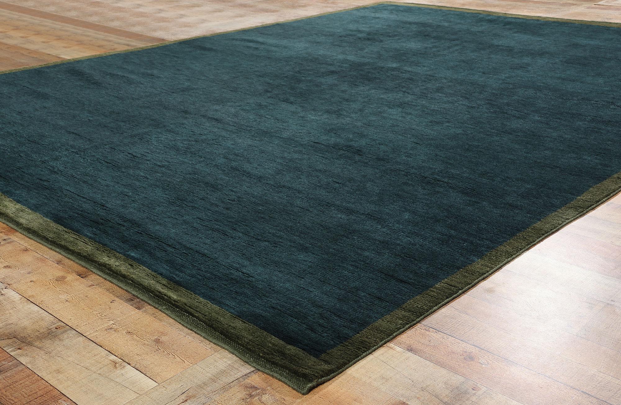 Wool New Contemporary Abstract Moroccan Rug Inspired by Mark Rothko