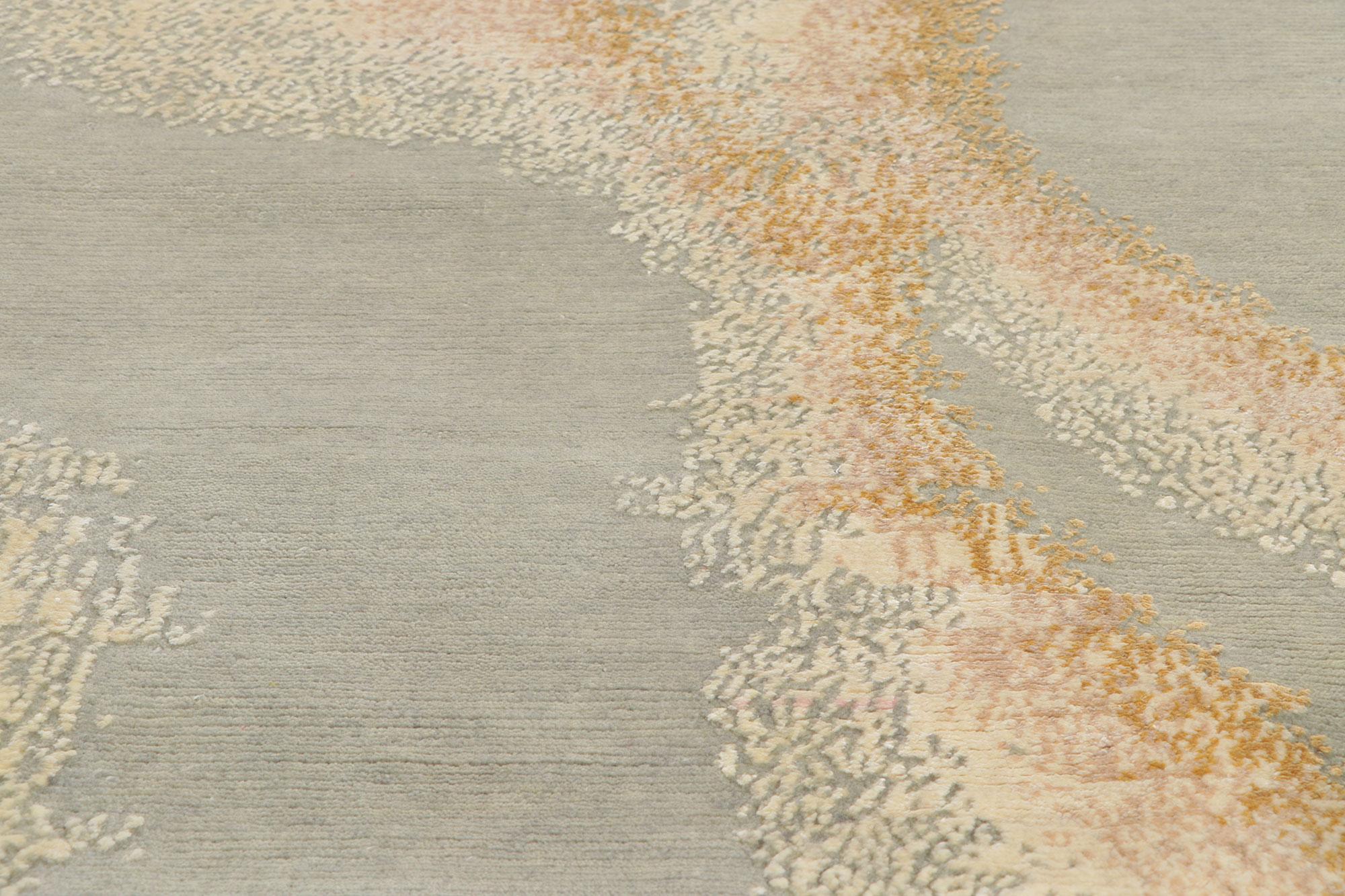 Neuer zeitgenössischer abstrakter Teppich, inspiriert von Georgia O''Keeffe (21. Jahrhundert und zeitgenössisch) im Angebot