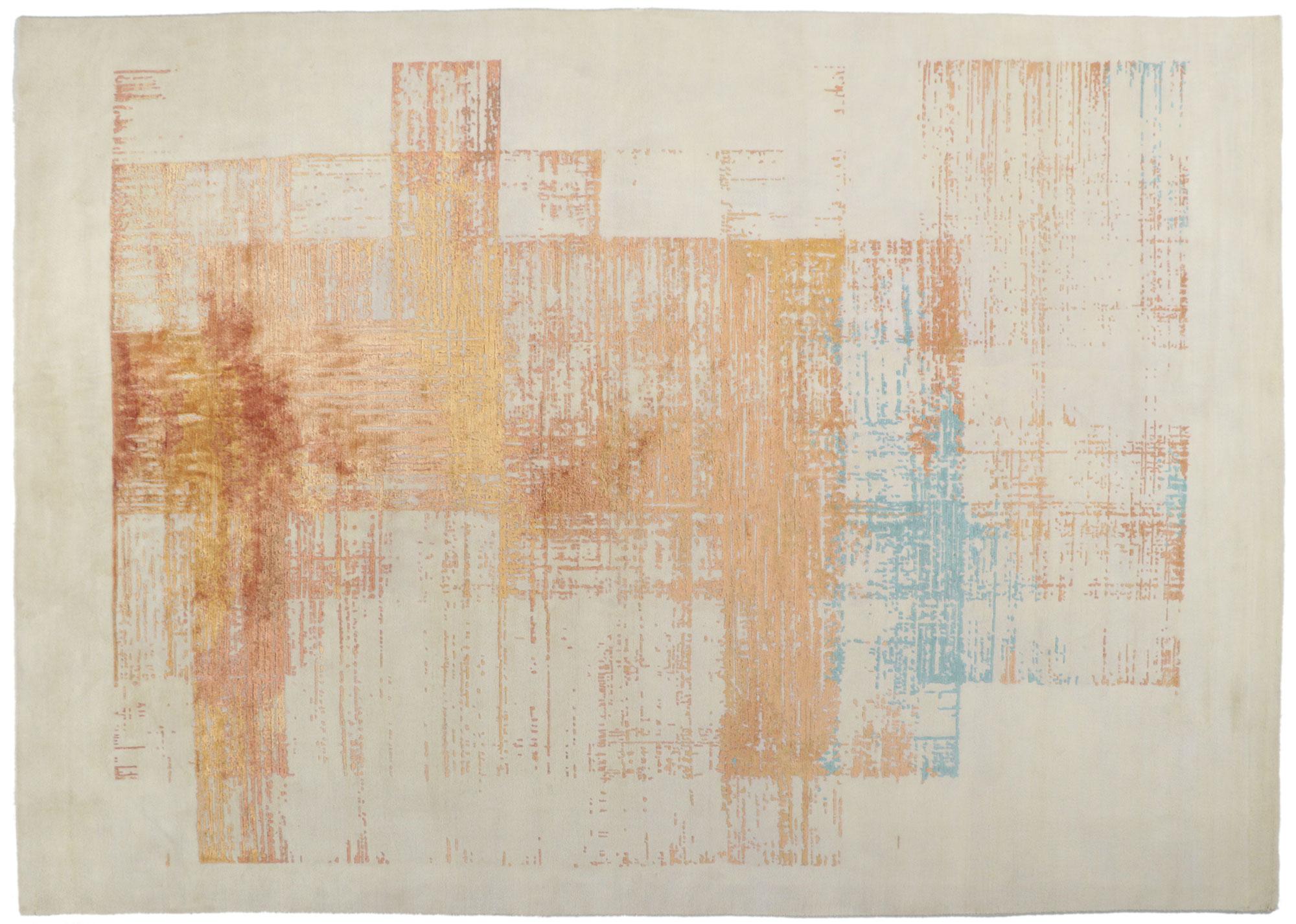 New Contemporary Abstract Rug Inspired by Helen Frankenthaler For Sale 3