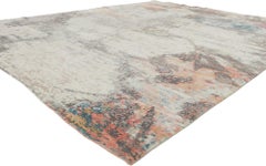 New Contemporary Abstract Rug Inspired by Helen Frankenthaler