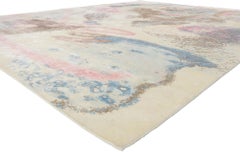 New Contemporary Abstract Rug Inspired by Helen Frankenthaler