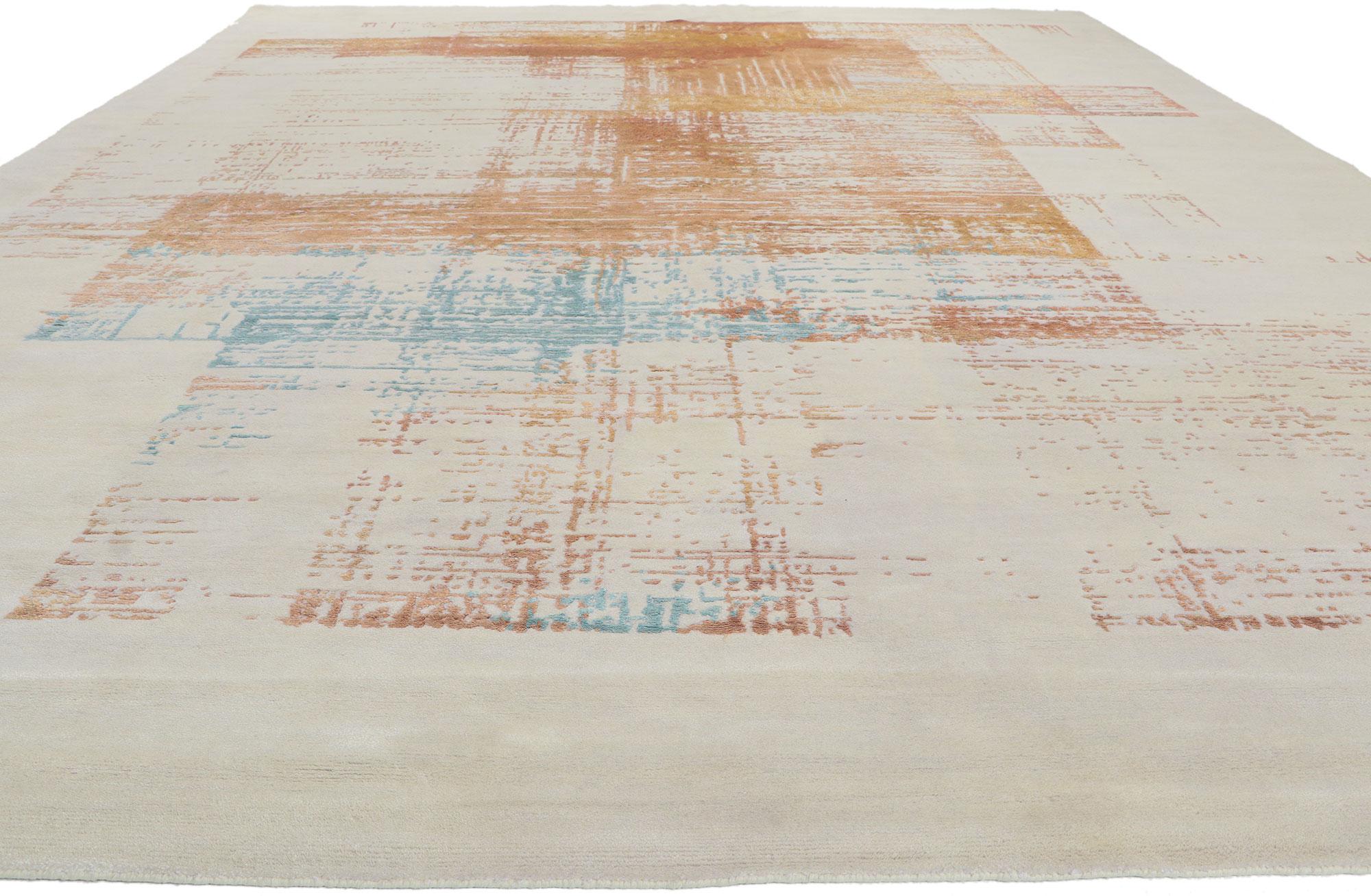 Zeitgenössischer abstrakter Teppich, inspiriert von Helen Frankenthaler (Expressionismus) im Angebot