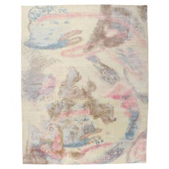 Zeitgenössischer abstrakter Teppich, inspiriert von Helen Frankenthaler