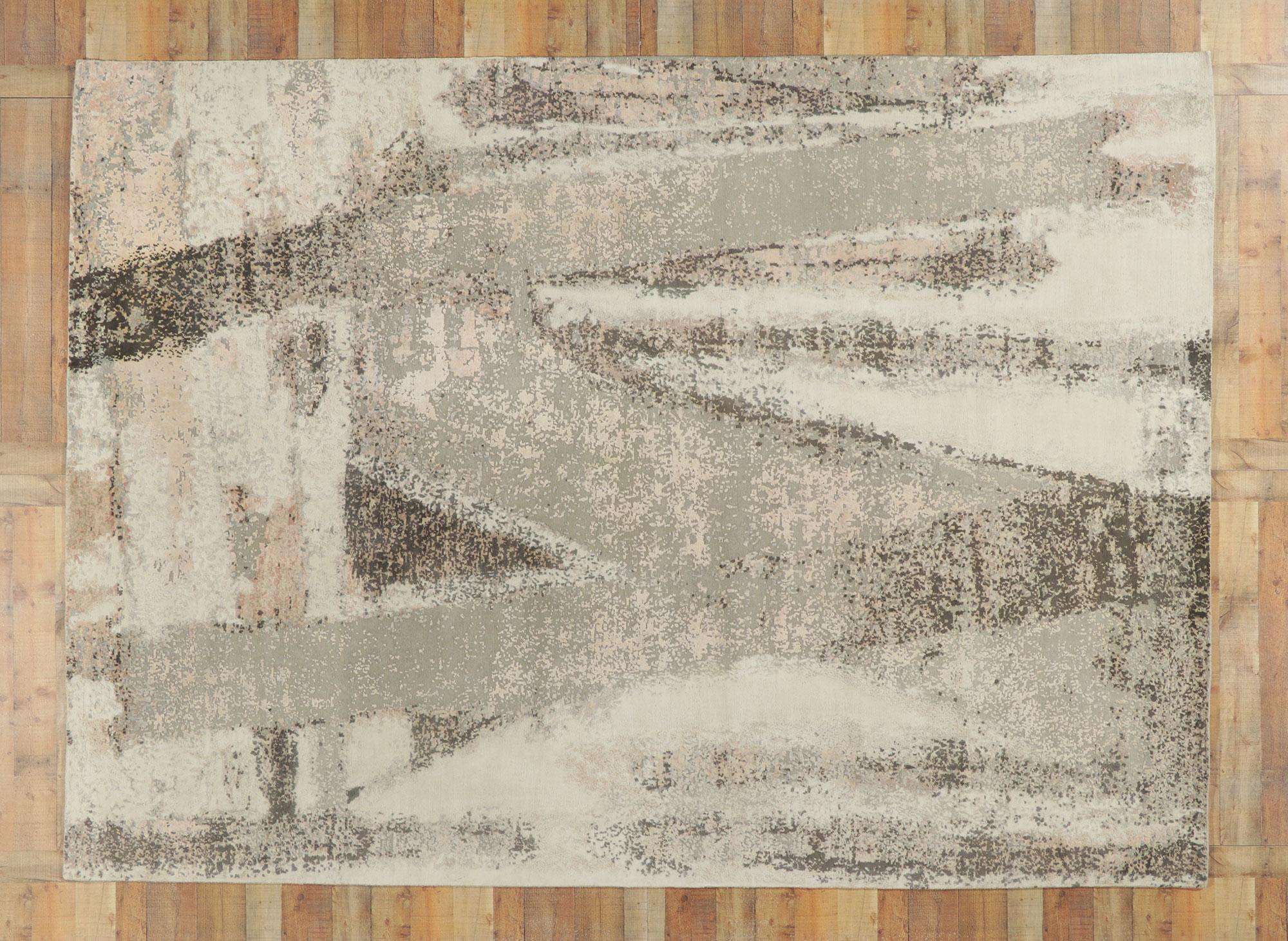 New Contemporary Abstract Rug Inspired by Jackson Pollock For Sale 1
