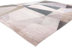 New Contemporary Abstract Rug Inspired by Theo van Doesburg and Sonia Delaunay
