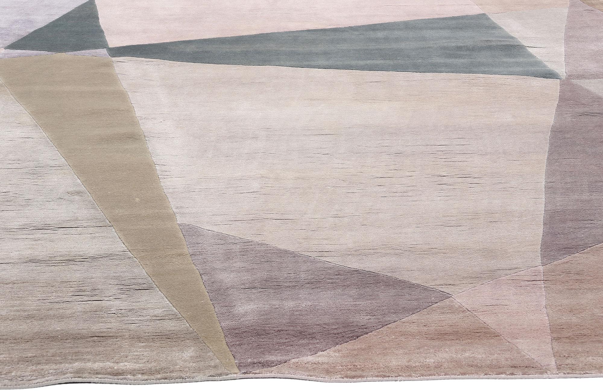 Indien Nouveau tapis abstrait contemporain inspiré par Theo van Doesburg et Sonia Delaunay en vente