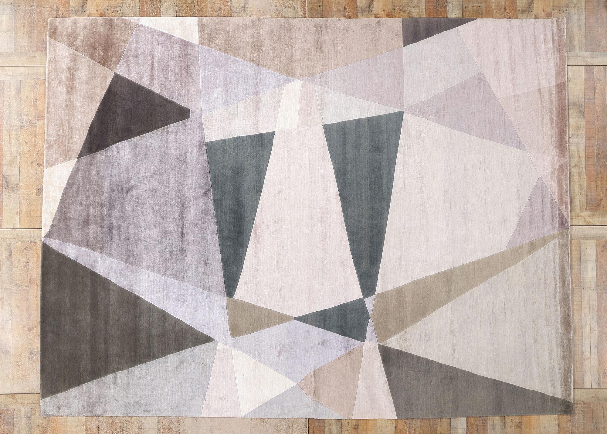 Nouveau tapis abstrait contemporain inspiré par Theo van Doesburg et Sonia Delaunay en vente 1