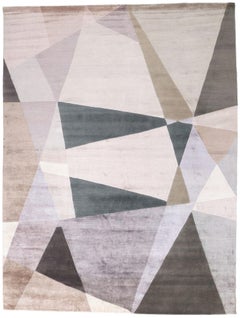 New Contemporary Abstract Rug Inspired by Theo van Doesburg and Sonia Delaunay