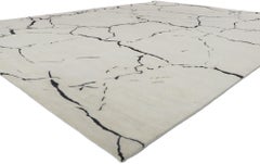 New Contemporary Abstract Biophilic Carpet with Modern Style, 09'02 x 12'00