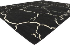 New Contemporary Abstract Rug with Metamorphic Biophilic Design