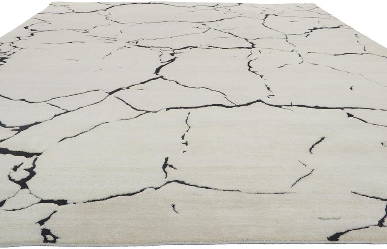 New Contemporary Abstract Rug with Metamorphic Biophilic Design For ...