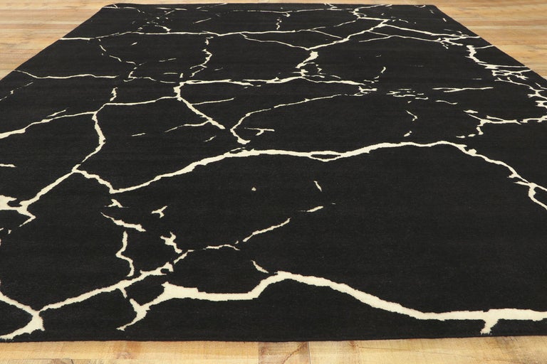 New Contemporary Abstract Rug with Metamorphic Biophilic Design For ...