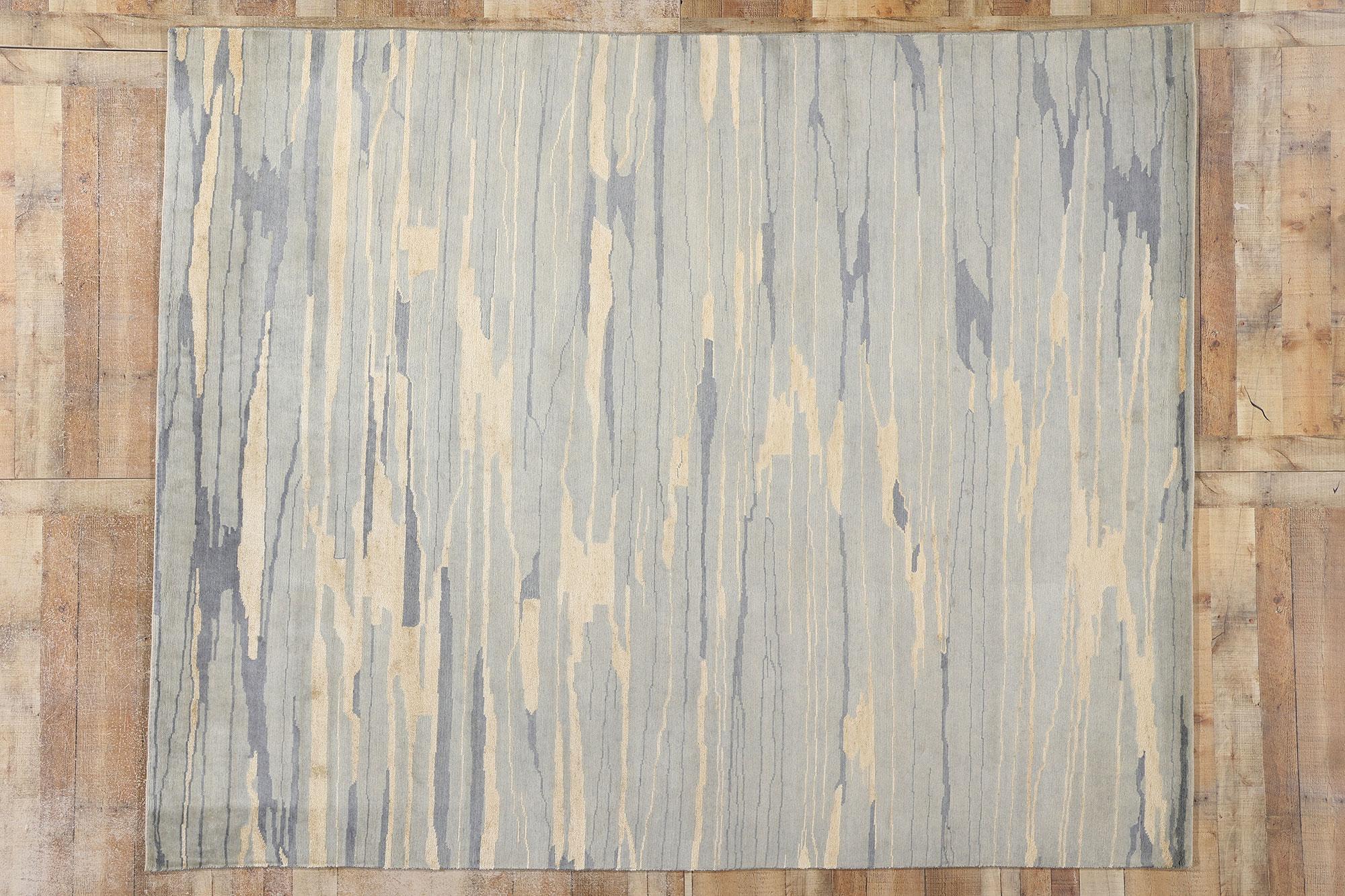 Nueva alfombra contemporánea abstracta de lana biofílica Seaside Soft Earth-Tones en venta 1