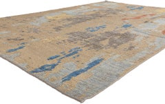 New Contemporary Abstract Soumak Textured Carpet