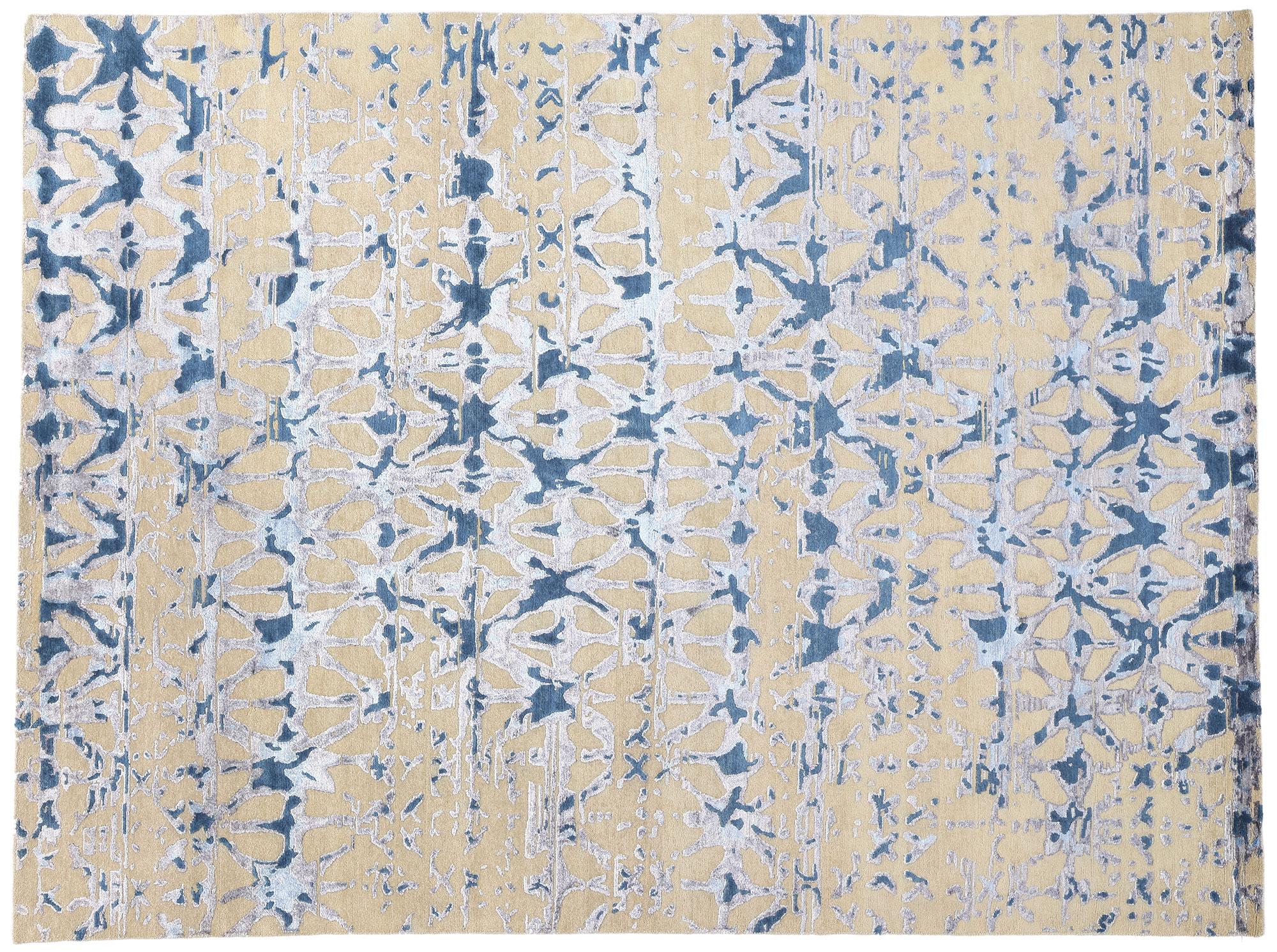 New Contemporary Abstract Wool & Silk Rug (tapis de laine et de soie) en vente 2