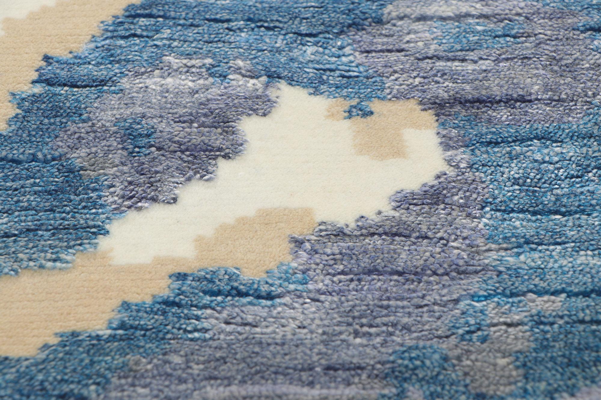 Indien Nouveau tapis abstrait contemporain en laine et soie en vente
