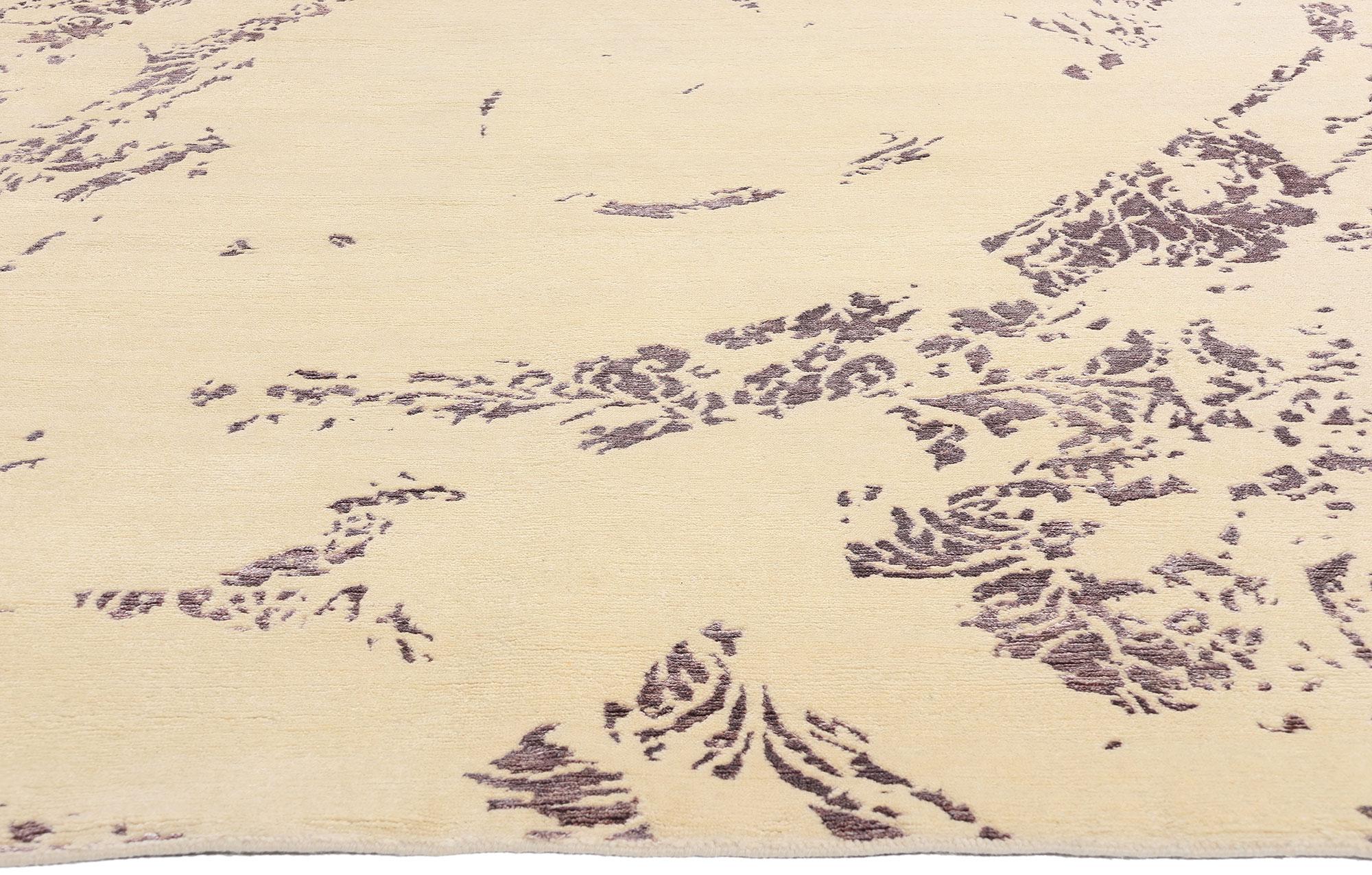 Indian New Ethereal Reverie Contemporary Carpet with Enigmatic Abstract Expressionism For Sale