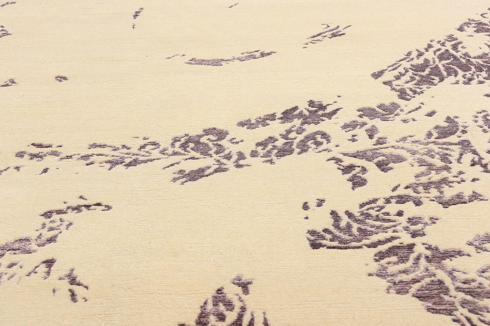 Hand-Knotted New Ethereal Reverie Contemporary Carpet with Enigmatic Abstract Expressionism For Sale